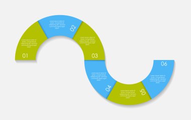 İş vektörü illüstrasyonunuz için bilgi tasarımı ögeleri