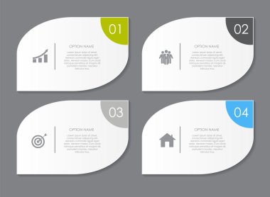 İş vektörü illüstrasyonunuz için bilgi tasarımı ögeleri