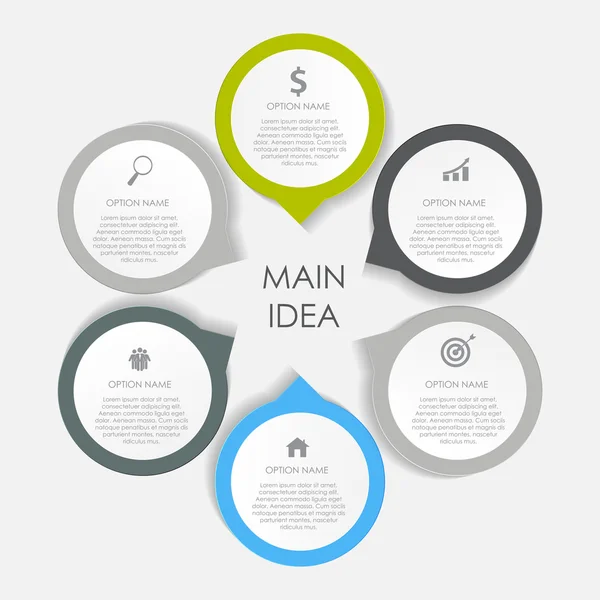 Elementos de diseño infográfico para su ilustración de vectores de negocio — Archivo Imágenes Vectoriales