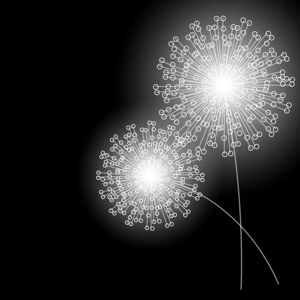 抽象的な花のシルエット。ベクトル イラスト — ストックベクタ
