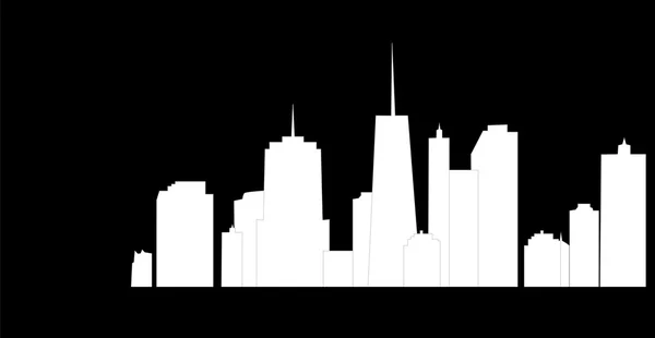 Illustrazione vettoriale della silhouette delle città — Vettoriale Stock