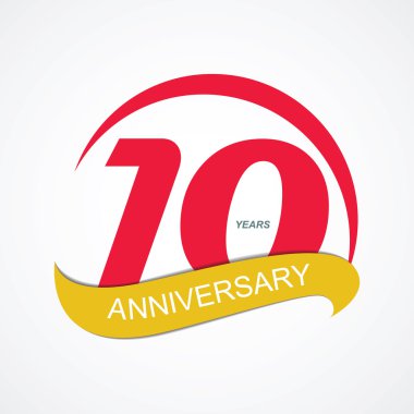 Şablonu Logo 10 yıldönümü vektör çizim