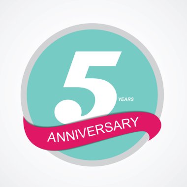 Şablonu Logo 5 yıldönümü vektör çizim