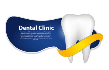 Diş Kliniği simge vektör çizim