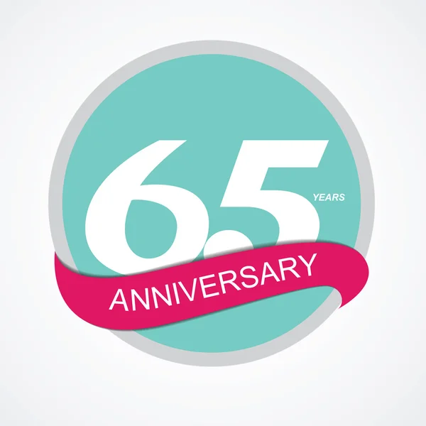 Modèle Logo 65 Illustration vectorielle anniversaire — Image vectorielle