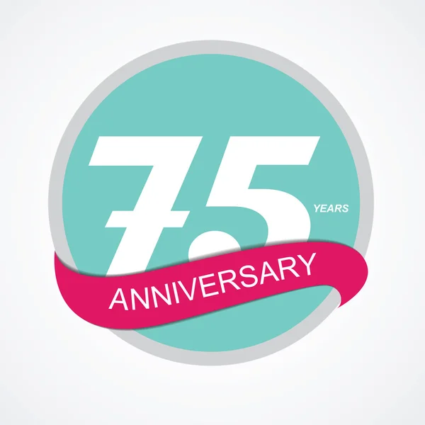 Modèle Logo 75 Illustration vectorielle anniversaire — Image vectorielle