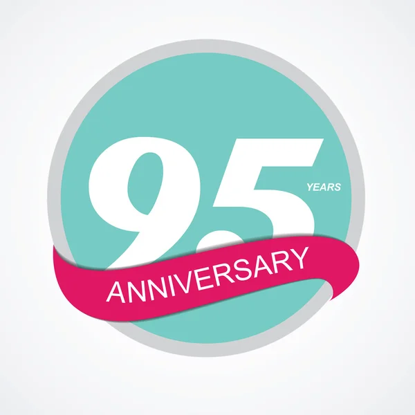 Szablon Logo 95 rocznica ilustracji wektorowych — Wektor stockowy