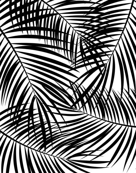 Palm Leaf Vector Background Illustration — Stock Vector