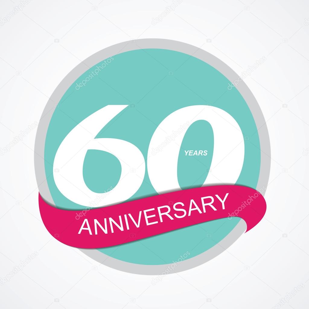 Template Logo 60 Anniversary Vector Illustration