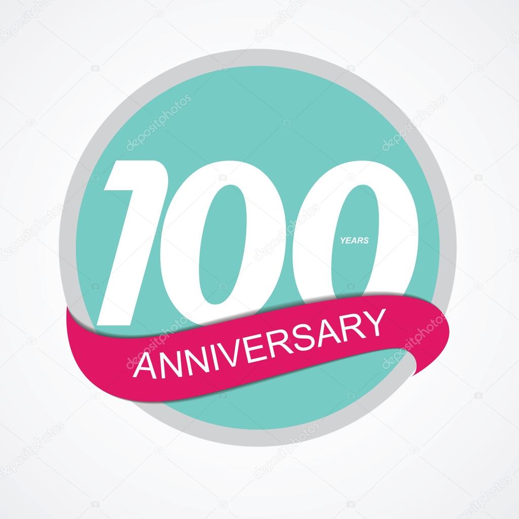 Template Logo 100 Anniversary Vector Illustration