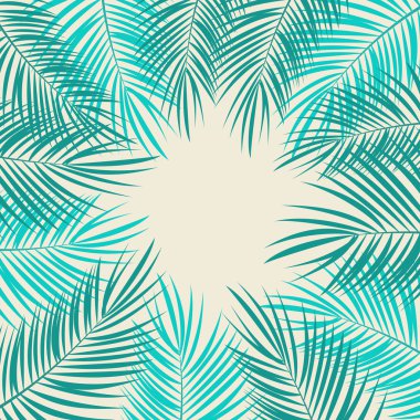 Palmiye yaprağı vektör arka plan illüstrasyon