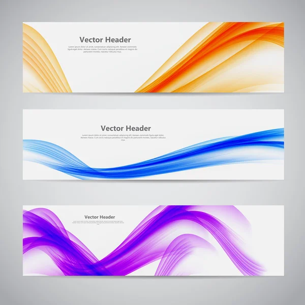 Abstract gekleurde Wave Header achtergrond. Vectorillustratie — Stockvector