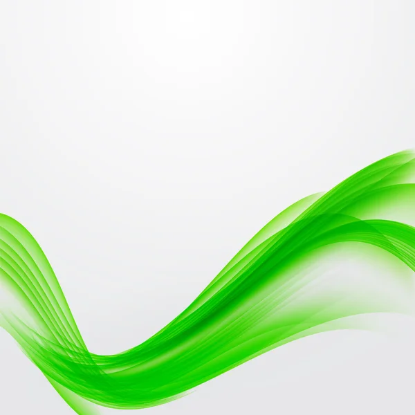Abstract Green Wave Background. Vector Illustration. — Stock Vector
