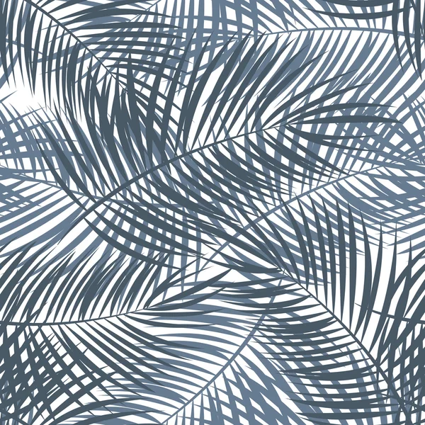 Palmblad vector naadloos patroon achtergrond illustratie — Stockvector