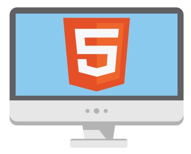 vektör simge html5 ile kişisel bilgisayar