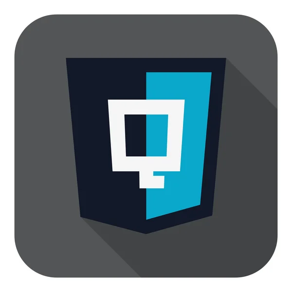 Vector illustration of dark blue shield with javascript line on Stock ...