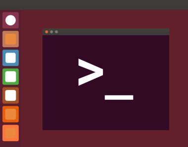 Terminal başlangıç simgesi ve linux arabirimi, komut satırı - illüstrasyon üzerinden sisteme doğrudan erişim