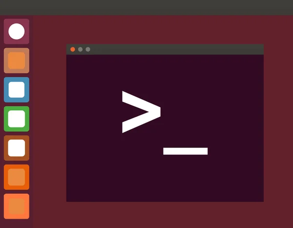 Terminal başlangıç simgesi ve linux arabirimi, komut satırı - illüstrasyon üzerinden sisteme doğrudan erişim