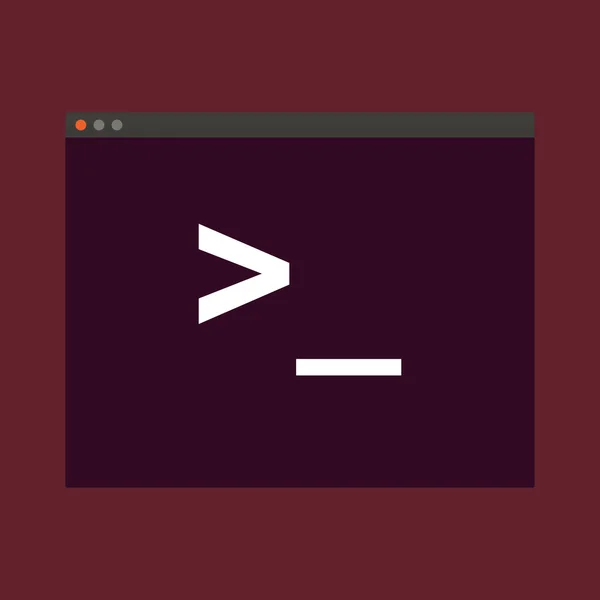 Terminal-Startup-Symbol, direkter Zugriff auf das System über die Kommandozeile - Abbildung — Stockvektor