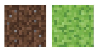 Doku platformers piksel sanat vektör - çamur ve bush için