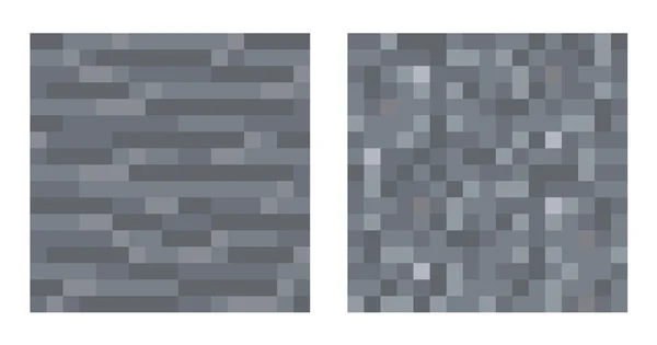 Texture pour platformers pixel art vecteur - pierre et gravier — Image vectorielle