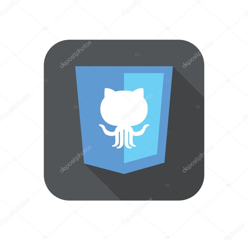 vector web development shield sign - version control system. isolated icon on white