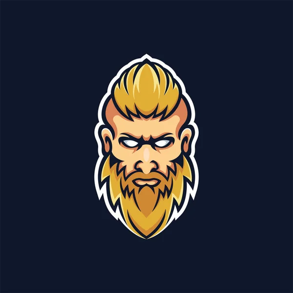 Дизайн Логотипу Чоловічої Бороди — стоковий вектор