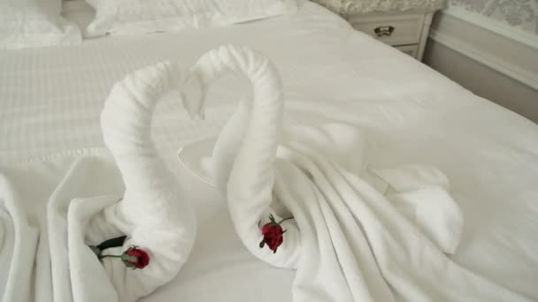 Swans Made From Towels