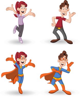 komik karikatür kahramanları.