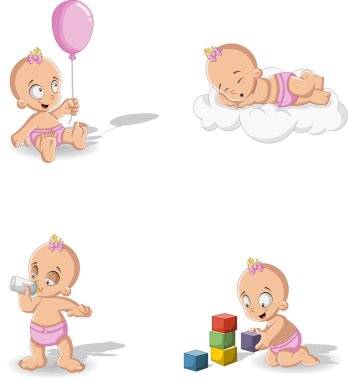 Kız bebek bezi.