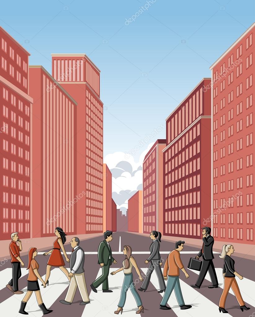 People walking on the street Stock Vector Image by ©deniscristo #104938618 People walking on the street Stock Vector Image by ©deniscristo #104938618