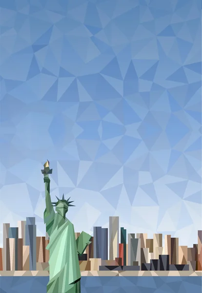 Estátua da liberdade na cidade de Nova York — Vetor de Stock