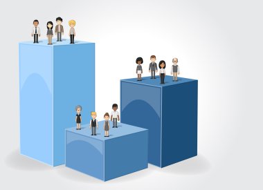 iş adamları ile bir metin kutusunun 3D tasarım.