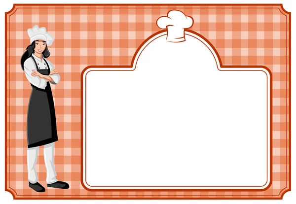 Mujer de dibujos animados chef — Vector de stock