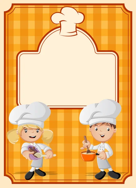 Desenhos animados cozinhando chefs . —  Vetores de Stock