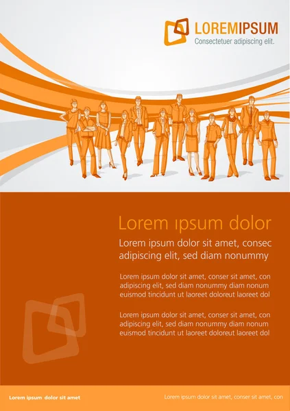 Formgivningsmall med affärsmän. Infographic design. — Stock vektor