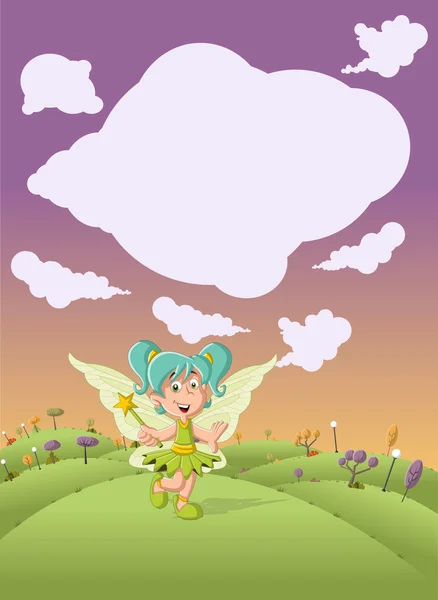 Fairy meisje — Stockvector