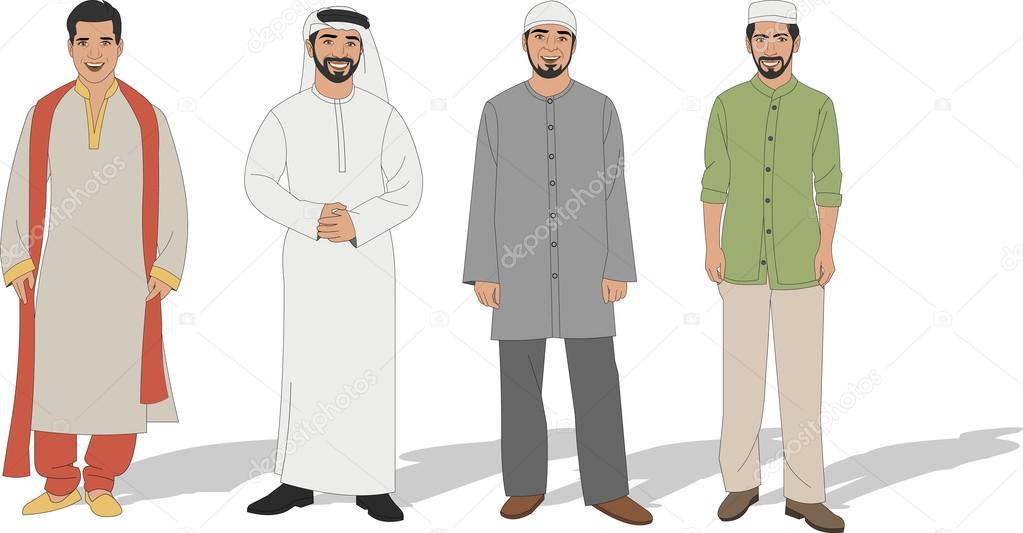 Group of Muslim men