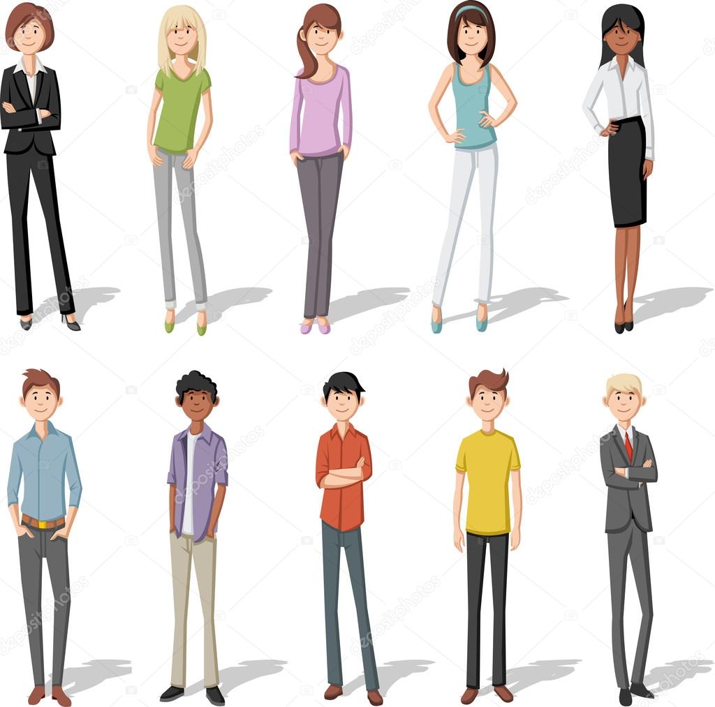 Cartoon young people Stock Illustration by ©deniscristo 92785218