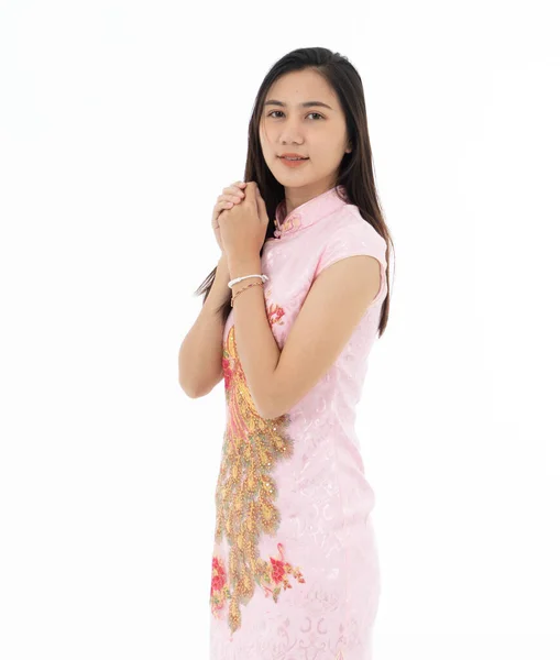 Retrato Mujer Asiática Raza Mixta Tailandesa China Ropa Estilo Chino —  Fotos de Stock