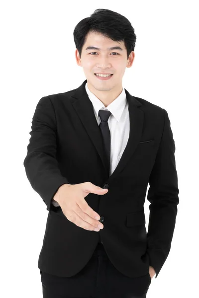 Asiático Negócios Profissional Jovem Trabalhador Bonito Homem Vestindo Terno Formal — Fotografia de Stock