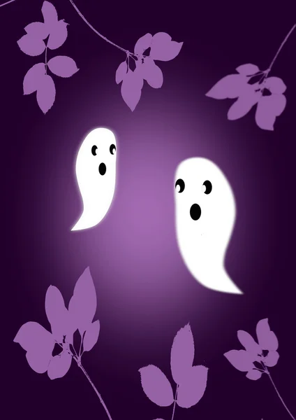 Два испуганных призрака — стоковое фото