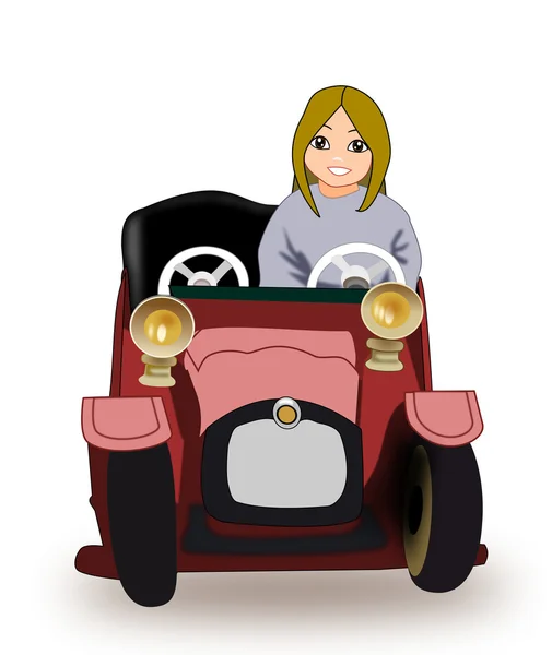 Driving Girl — Stock Photo, Image