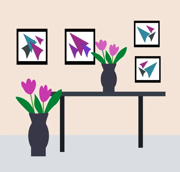 İç çerçeveleri ve vazolar