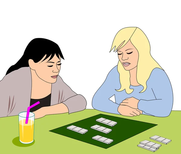 Girls with Board Game — Stock Photo, Image