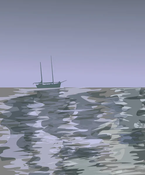 Zeilboot op de Oceaan — Stockfoto
