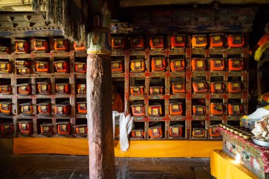 The ancient Tibetan buddhist library. Himalayas, Ladakh clipart