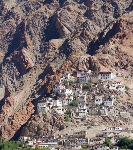 Kursha monastery panorama at Zanskar — Stock Photo, Image