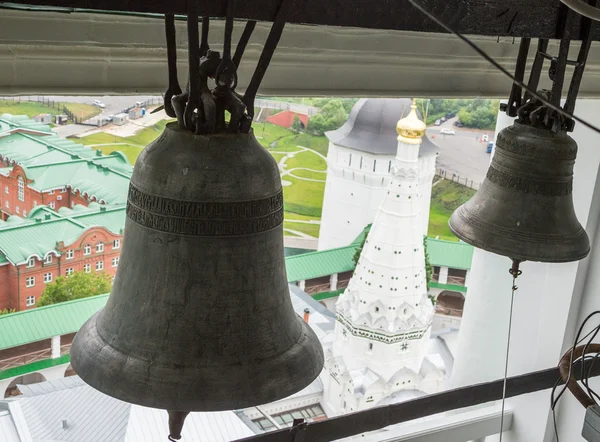 The bells in the belfry of The Trinity Lavra of St. Sergius in Sergiyev Posad