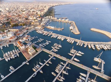 Limasol Marina, Kıbrıs'ın havadan görünümü